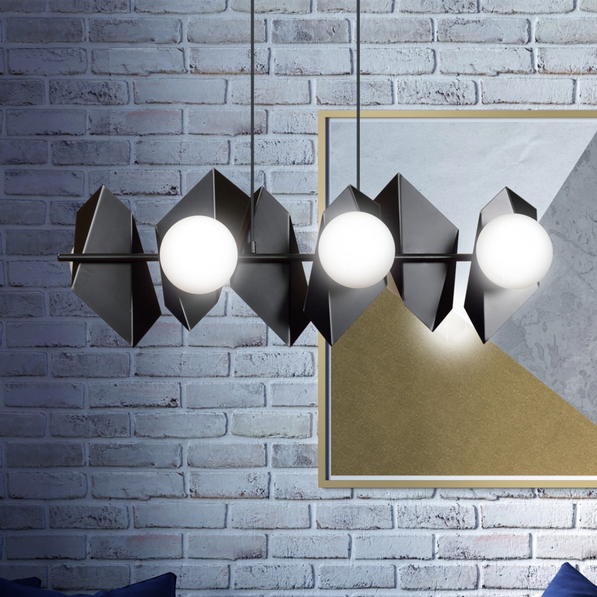 Luster na sajli DRIFTON 6xE14/10W/230V crno