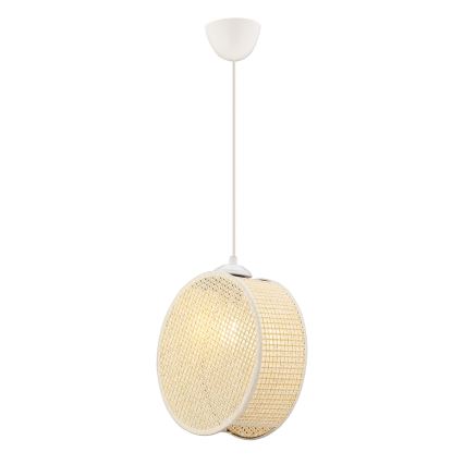 Luster na sajli DRUM 1xE27/60W/230V krem boje