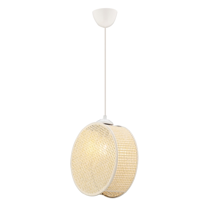 Luster na sajli DRUM 1xE27/60W/230V krem boje