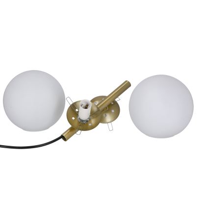 Luster na sajli DUO 2xE14/40W/230V zlatna/crno