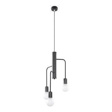 Luster na sajli DUOMO 3M 3xE27/60W/230V crno