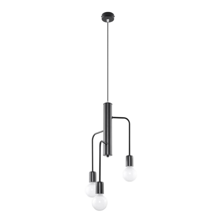 Luster na sajli DUOMO 3M 3xE27/60W/230V crno