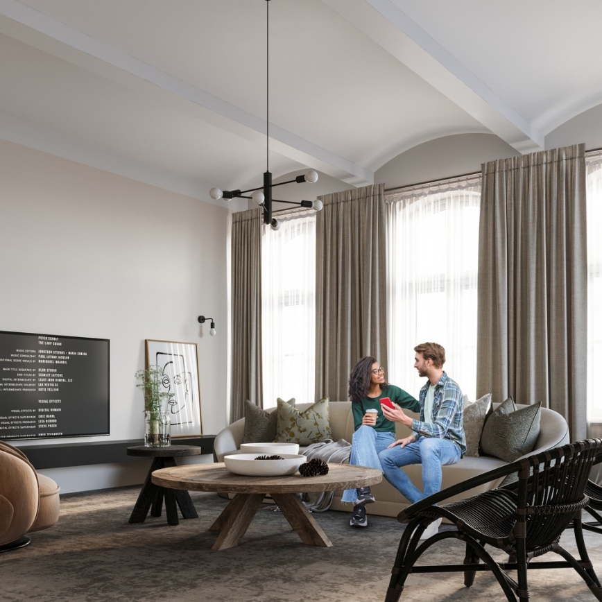 Luster na sajli DUOMO 3M 3xE27/60W/230V crno
