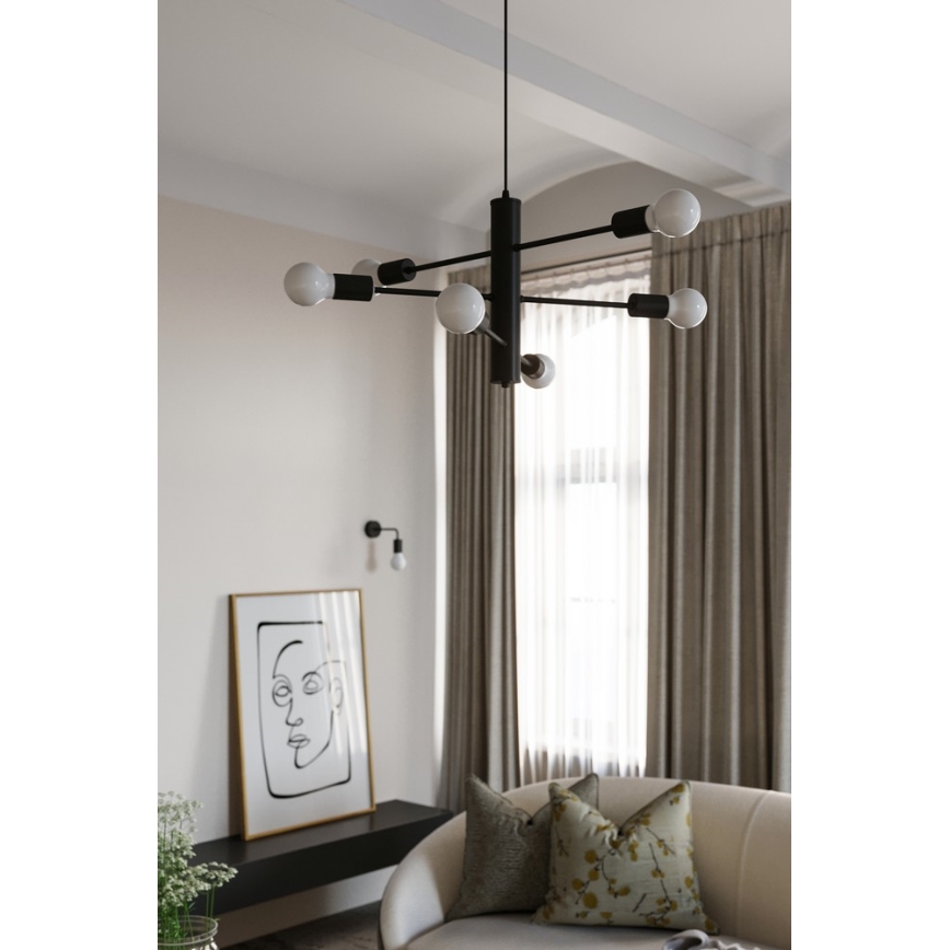 Luster na sajli DUOMO 3M 3xE27/60W/230V crno