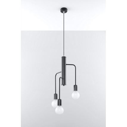 Luster na sajli DUOMO 3M 3xE27/60W/230V crno