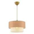 Luster na sajli ECHO 1xE27/60W/230V braon/krem