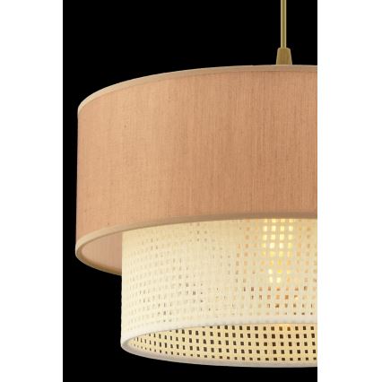 Luster na sajli ECHO 1xE27/60W/230V braon/krem