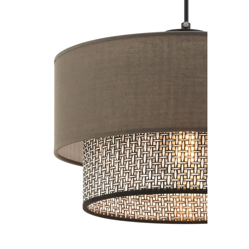 Luster na sajli ECHO 1xE27/60W/230V braon/siva