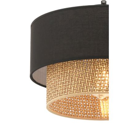 Luster na sajli ECHO 1xE27/60W/230V crna/smeđa