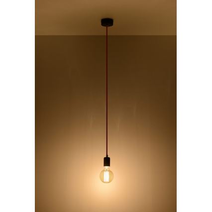 Luster na sajli EDISON 1xE27/60W/230V crno
