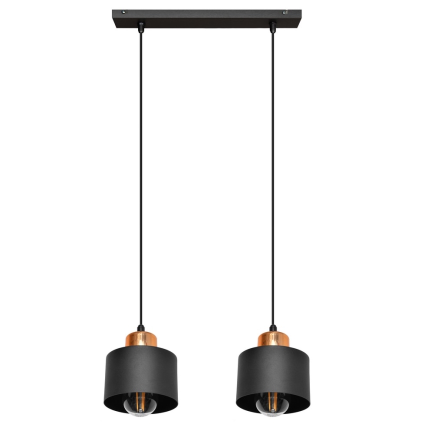 Luster na sajli EDISON 2xE27/15W/230V