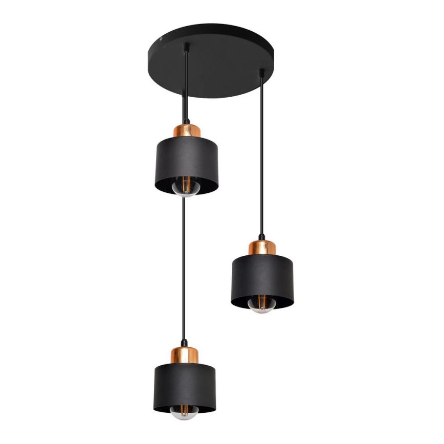 Luster na sajli EDISON 3xE27/15W/230V