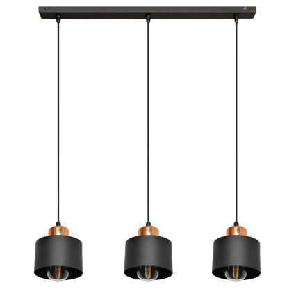 Luster na sajli EDISON 3xE27/15W/230V