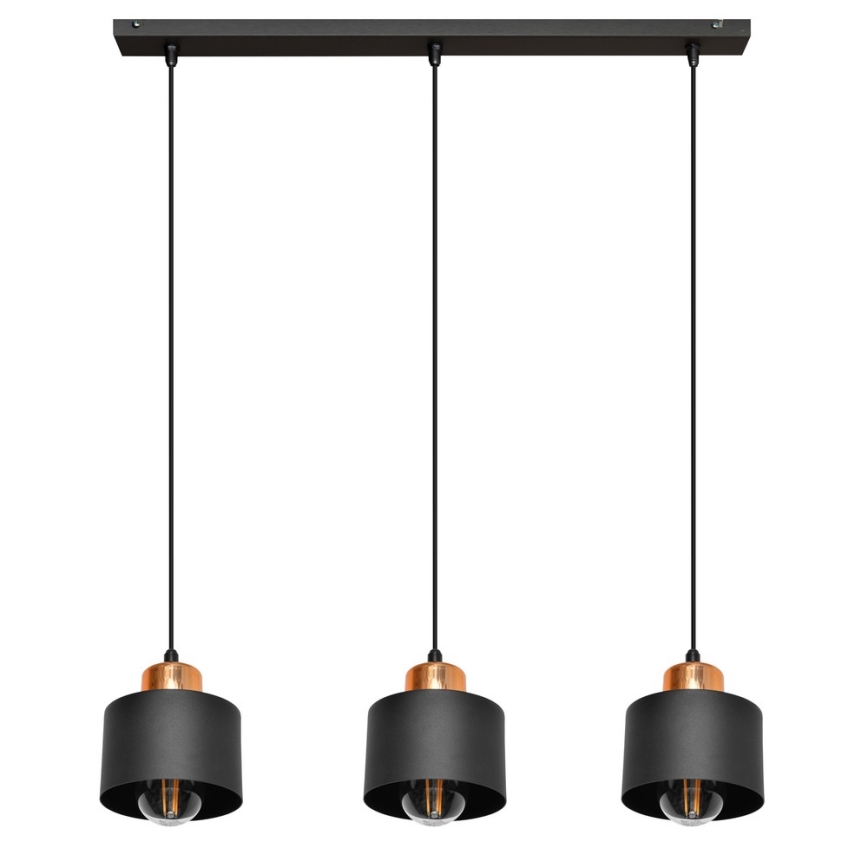 Luster na sajli EDISON 3xE27/15W/230V