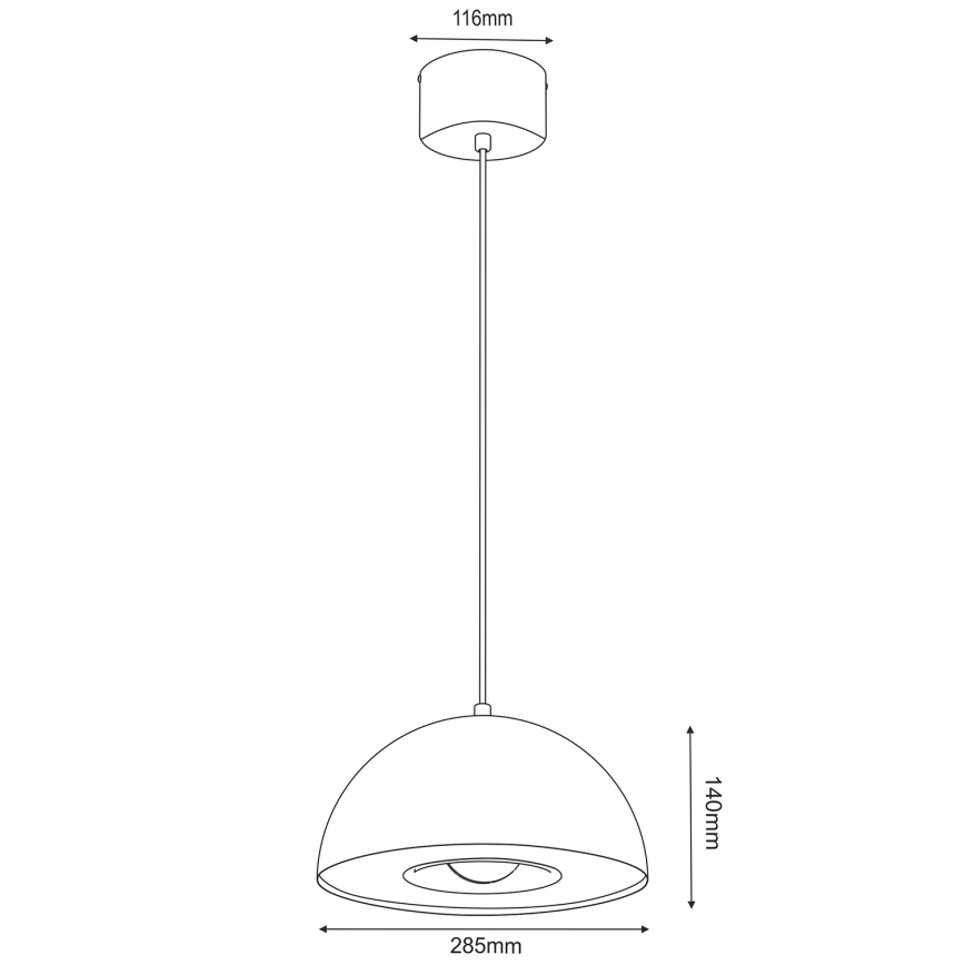 Luster na sajli ELGUND 1xE27/15W/230V pr. 28,5 cm bež