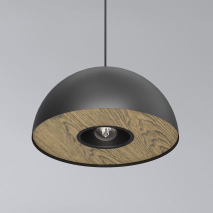 Luster na sajli ELGUND 1xE27/15W/230V pr. 35 cm crno