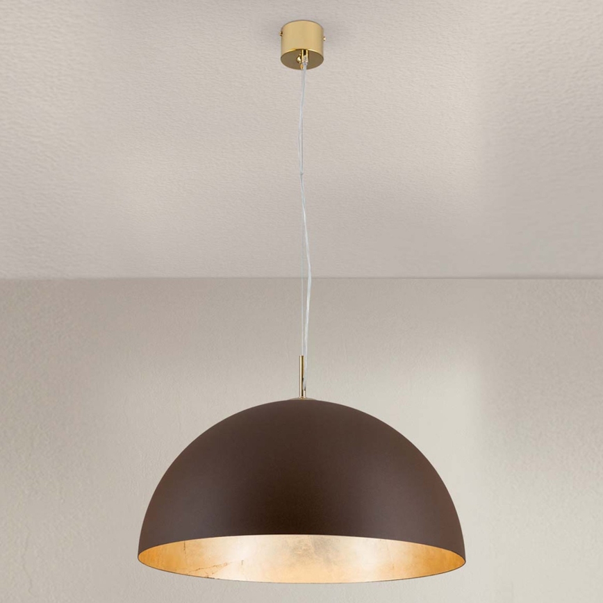 Luster na sajli ELIANO 1xE27/60W/230V pr. 50 cm braon/zlatna