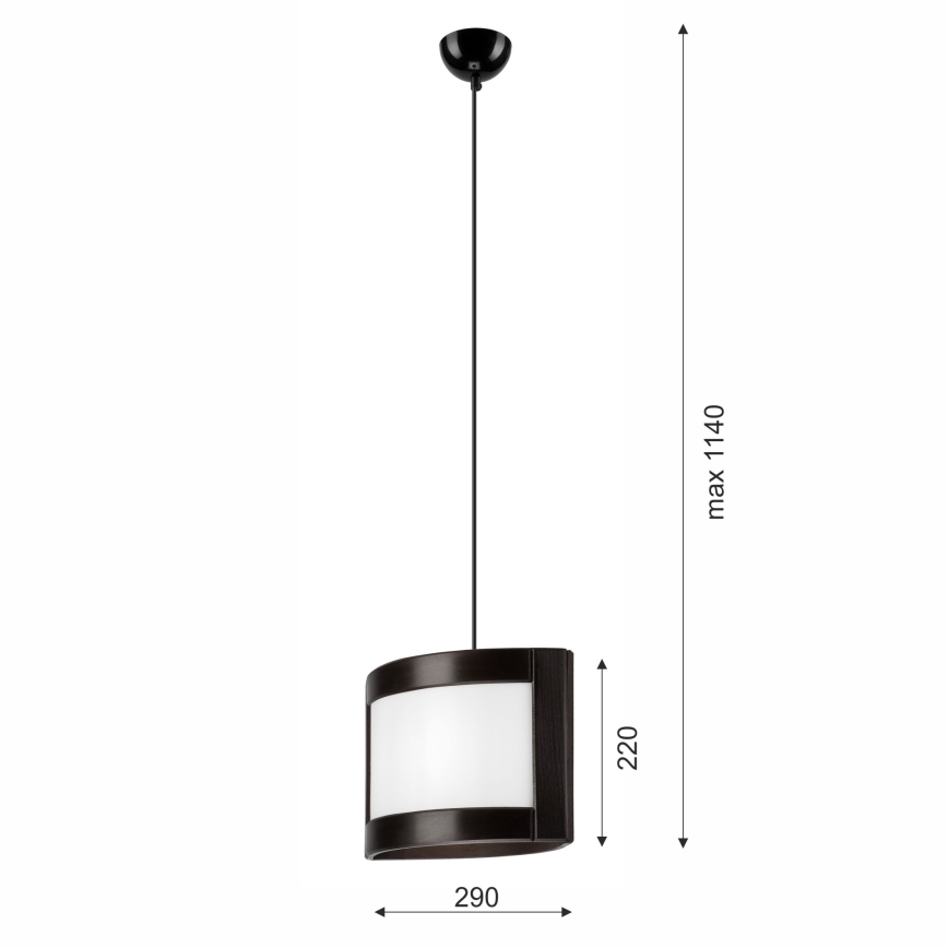 Luster na sajli ELODIE 1xE27/60W/230V hrast