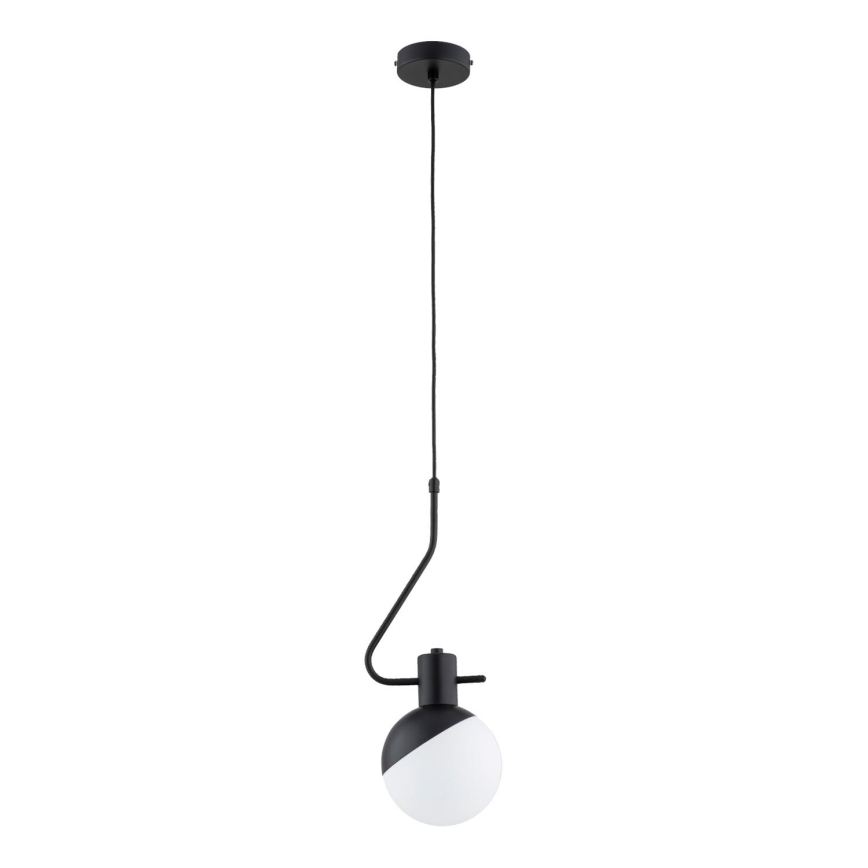 Luster na sajli ENIGMA 1xE14/10W/230V crno/bela