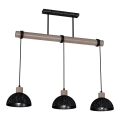 Luster na sajli ERIK 3xE27/60W/230V braon/crno