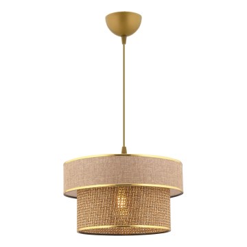 Luster na sajli ERO 1xE27/60W/230V braon/zlatan