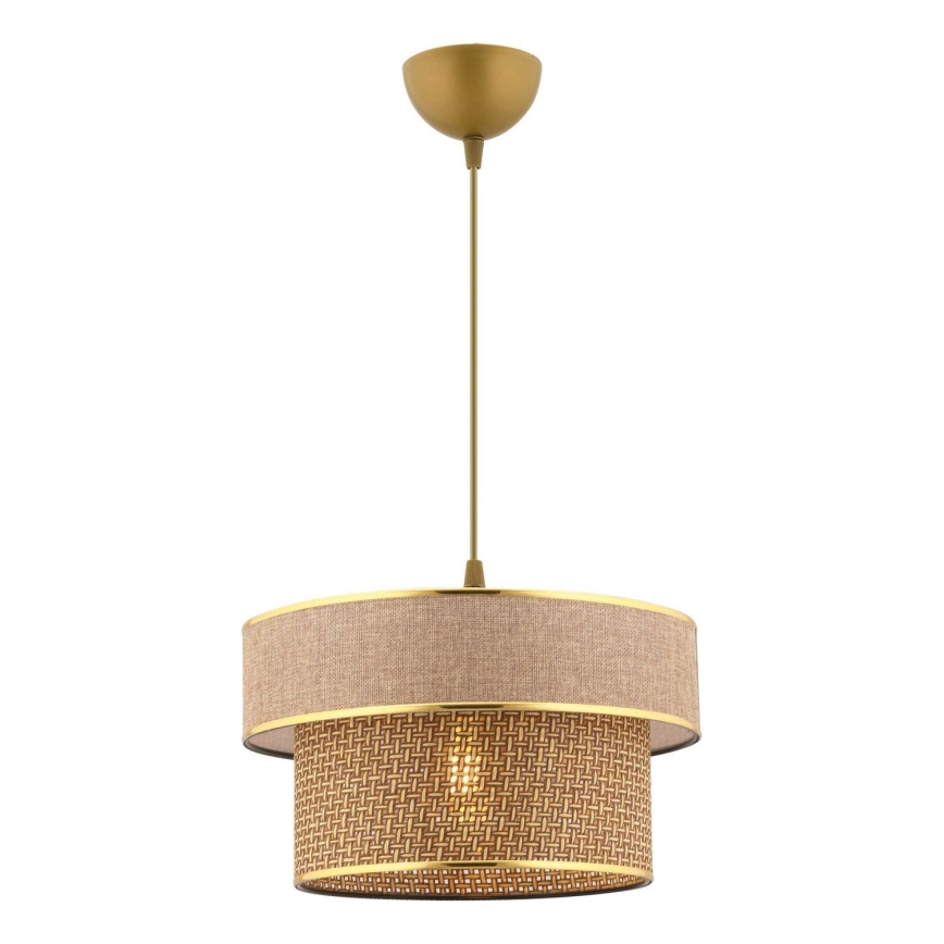 Luster na sajli ERO 1xE27/60W/230V braon/zlatan