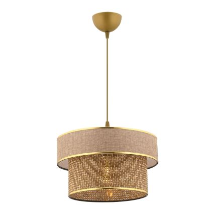 Luster na sajli ERO 1xE27/60W/230V braon/zlatan