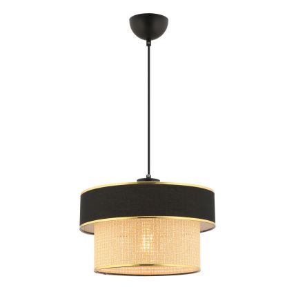 Luster na sajli ERO 1xE27/60W/230V crna/bež