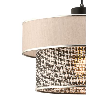 Luster na sajli ERO 1xE27/60W/230V krem/siva