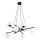Luster na sajli ESSA 8xE14/10W/230V crno/bela