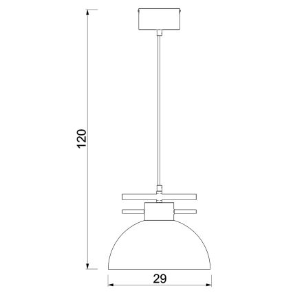Luster na sajli ESTATE 1xE27/15W/230V zelena