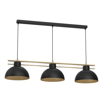 Luster na sajli ESTATE 3xE27/15W/230V crno