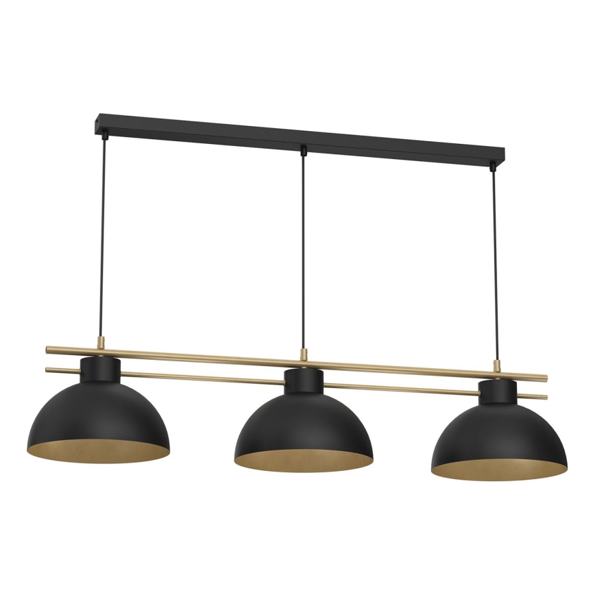 Luster na sajli ESTATE 3xE27/15W/230V crno
