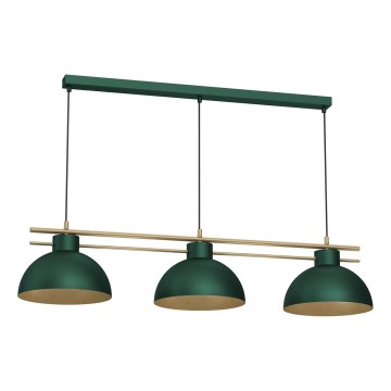 Luster na sajli ESTATE 3xE27/15W/230V zelena