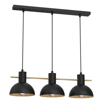 Luster na sajli ESTATE MINI 3xE27/15W/230V crno