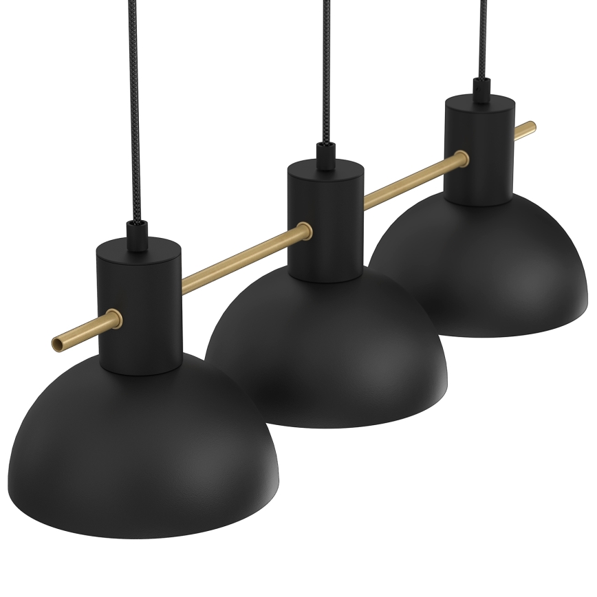 Luster na sajli ESTATE MINI 3xE27/15W/230V crno