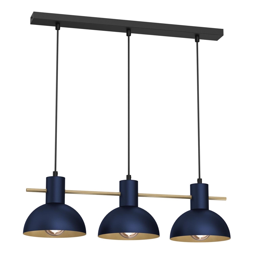 Luster na sajli ESTATE MINI 3xE27/15W/230V plava
