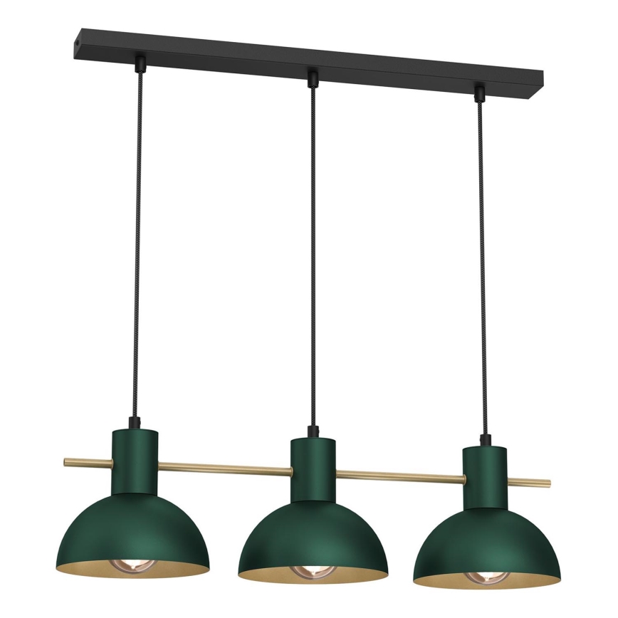 Luster na sajli ESTATE MINI 3xE27/15W/230V zelena
