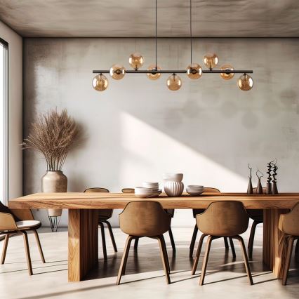 Luster na sajli ESTERA 9xG9/6W/230V braon/dimno bež