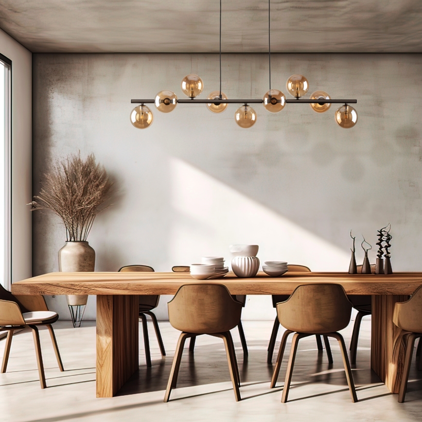 Luster na sajli ESTERA 9xG9/6W/230V braon/dimno bež