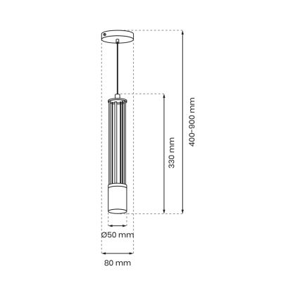 Luster na sajli ESTILO 1xGU10/40W/230V crno