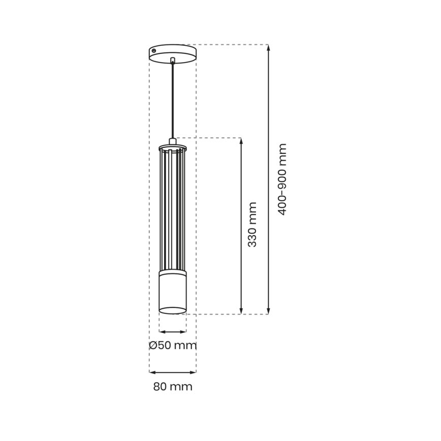 Luster na sajli ESTILO 1xGU10/40W/230V crno