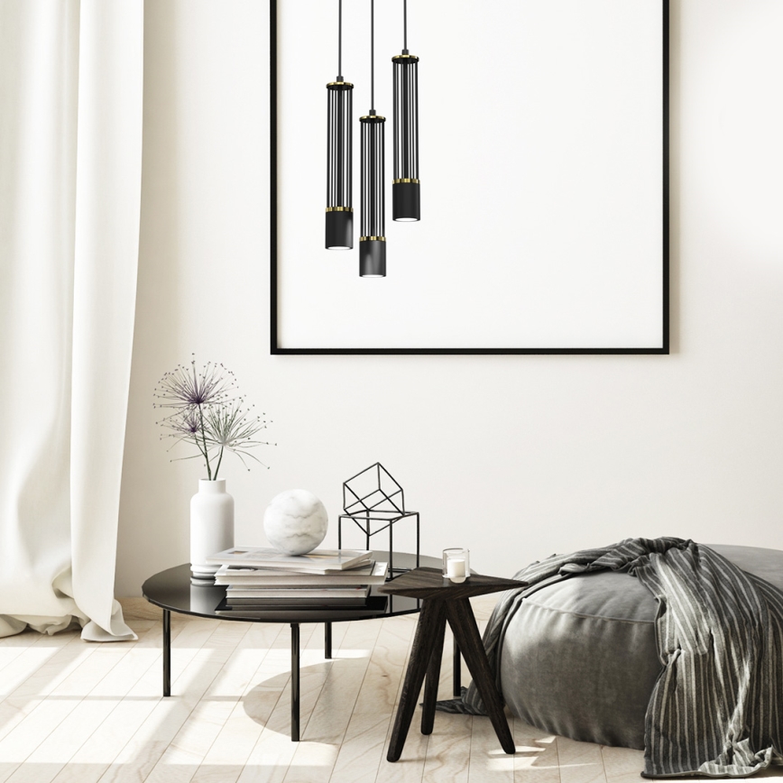 Luster na sajli ESTILO 3xGU10/40W/230V crno