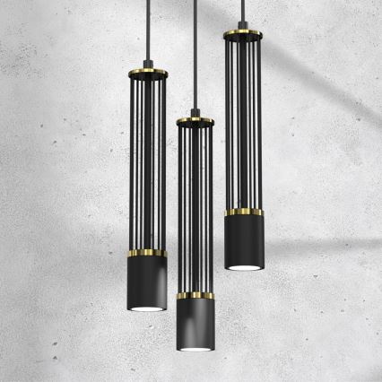 Luster na sajli ESTILO 3xGU10/40W/230V crno