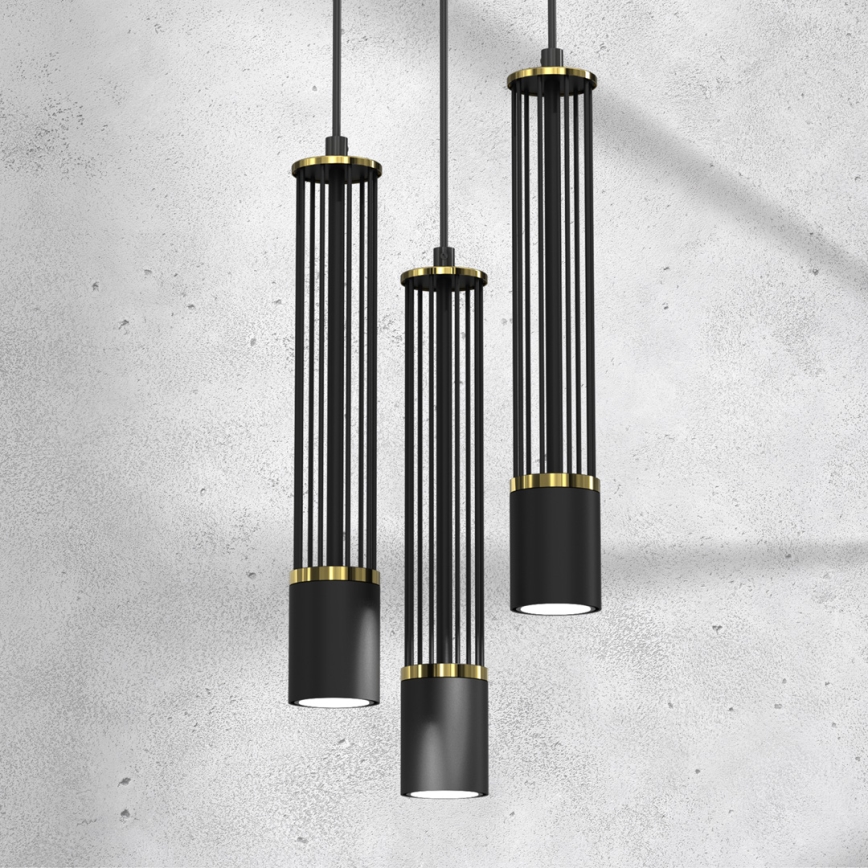 Luster na sajli ESTILO 3xGU10/40W/230V crno