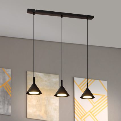 Luster na sajli ETNA 3xGX53/10W/230V crno
