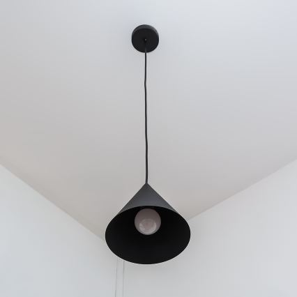 Luster na sajli ETNA II 1xE27/15W/230V prečnik 18,5 cm crn