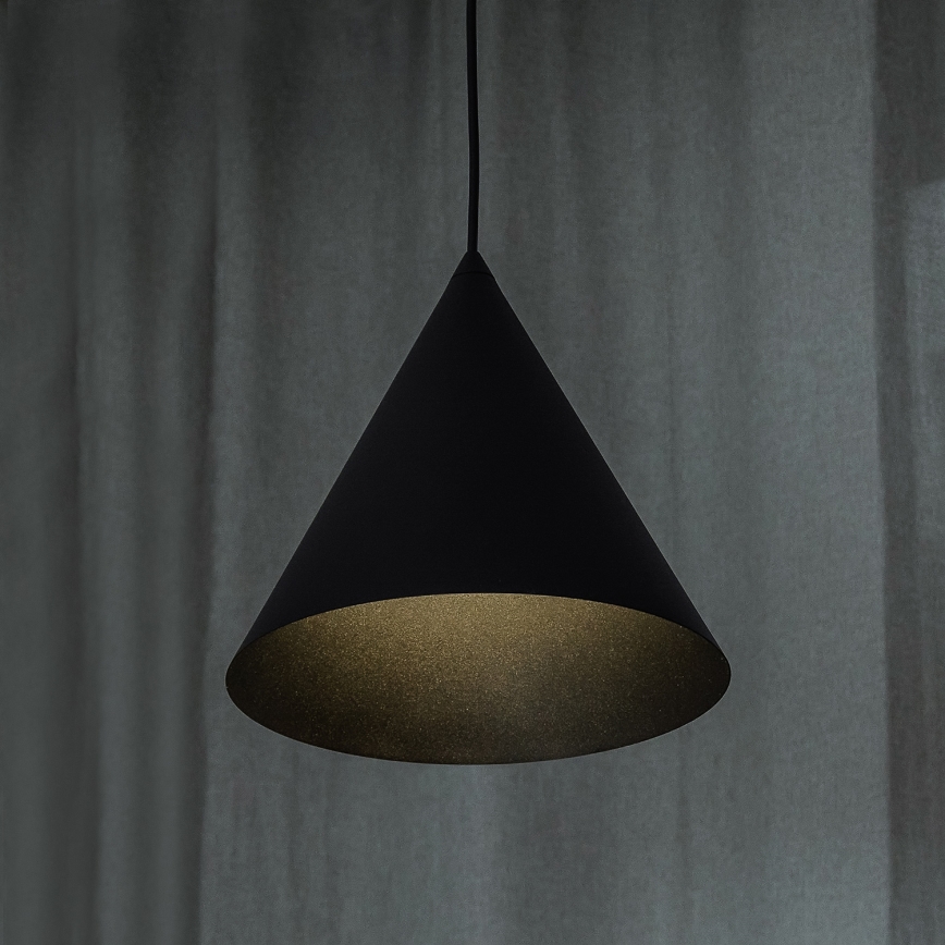 Luster na sajli ETNA II 1xE27/15W/230V, prečnik 25 cm, crna