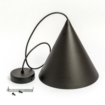 Luster na sajli ETNA II 1xE27/15W/230V, prečnik 25 cm, crna