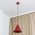 Luster na sajli ETNA II 1xE27/15W/230V, prečnik 25 cm, crvena